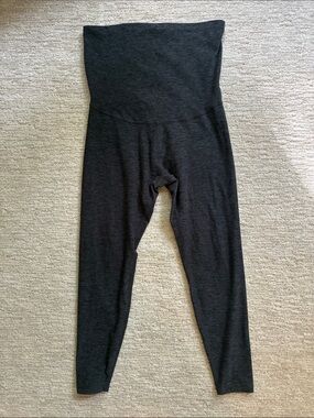 Beyond Yoga High-Waist Foldover Leggings in Dark Charcoal